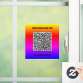 Aangepaste QR-code tekstkleuren Zakelijke Raamstic Raamsticker (Huis)