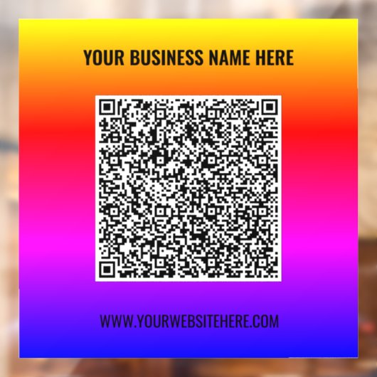 Aangepaste QR-code tekstkleuren Zakelijke Raamstic Raamsticker (Vel 2)