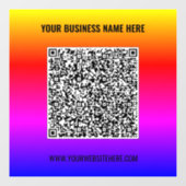 Aangepaste QR-code tekstkleuren Zakelijke Raamstic Raamsticker (Vel)