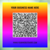 Aangepaste QR-code tekstkleuren Zakelijke Raamstic Raamsticker (Vel 3)