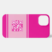 Aangepaste QR Code Telefoonhoes, Zakelijke QR Tele iPhone Hoesje (Achterkant horizontaal)