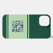 Aangepaste QR Code Telefoonhoes, Zakelijke QR Tele iPhone Hoesje (Achterkant horizontaal)