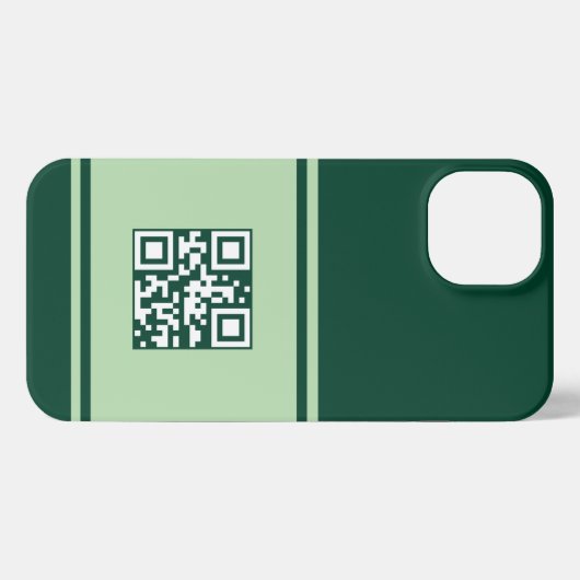 Aangepaste QR Code Telefoonhoes, Zakelijke QR Tele iPhone Hoesje (Achterkant horizontaal)