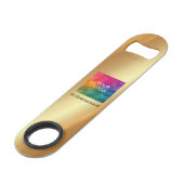 Aangepaste QR-code upload bedrijfslogo glamour gou Speed Flessenopener (Voorkant Gekanteld)