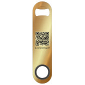 Aangepaste QR-code upload bedrijfslogo glamour gou Speed Flessenopener (Achterkant)
