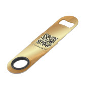 Aangepaste QR-code upload bedrijfslogo glamour gou Speed Flessenopener (Achterkant Gekanteld)