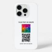 Aangepaste QR-code Upload Business Logo Promotiona Case-Mate iPhone Case (Achterkant)