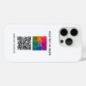 Aangepaste QR-code Upload Business Logo Promotiona Case-Mate iPhone Case (Achterkant (horizontaal))