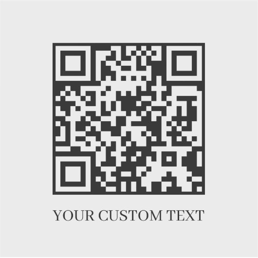 Aangepaste QR-code | Upload je eigen tekstontwerp Sticker (Voorkant)