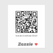 Aangepaste QR-code | Upload je eigen tekstontwerp Sticker (Vel)