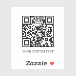 Aangepaste QR-code | Upload je eigen tekstontwerp Sticker