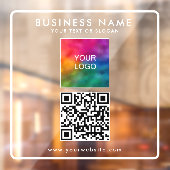 Aangepaste QR-code Upload uw eigen zakelijke Logo  Raamsticker (Vel 2)