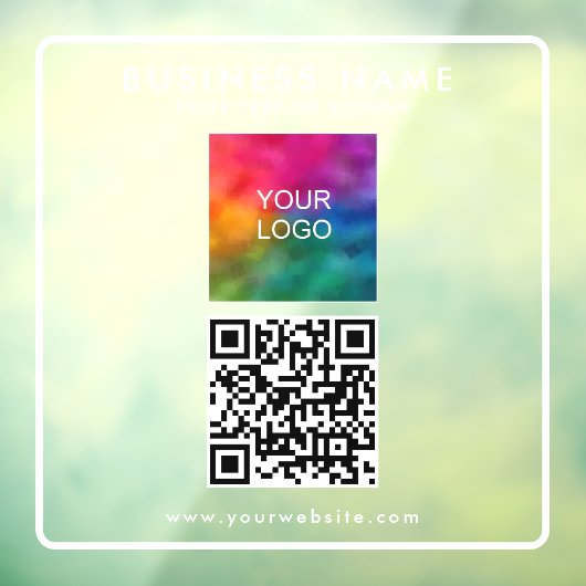 Aangepaste QR-code Upload uw eigen zakelijke Logo  Raamsticker (Vel 3)