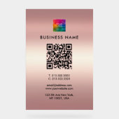 Aangepaste QR-code Upload Uw Logo naar Rose Gold Acryl Bord (Voorkant)