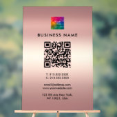 Aangepaste QR-code Upload Uw Logo naar Rose Gold Acryl Bord (Neutraal)