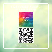Aangepaste QR-code uploaden Eigen bedrijfslogo naa Raamsticker (Vel 3)