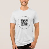 Aangepaste QR-code | Verjaardag of donatie Tri-Blend Shirt (Voorkant)
