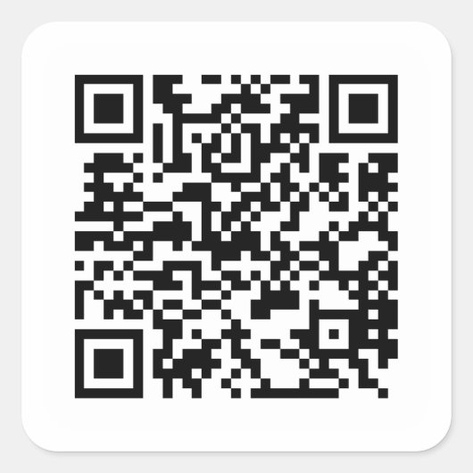 Aangepaste QR-code vierkant ticker Vierkante Sticker (Voorkant)