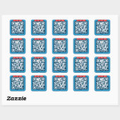 Aangepaste QR-code Vierkante Sticker (Vel)