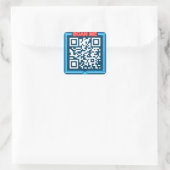 Aangepaste QR-code Vierkante Sticker (Tas)