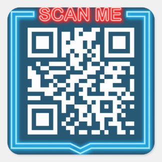 Aangepaste QR-code Vierkante Sticker