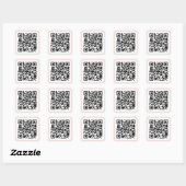Aangepaste QR-code Vierkante Sticker (Vel)