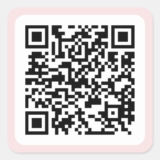 Aangepaste QR-code Vierkante Sticker (Voorkant)