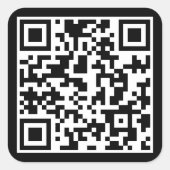 AANGEPASTE QR-CODE VIERKANTE STICKER (Voorkant)