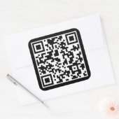 AANGEPASTE QR-CODE VIERKANTE STICKER (Envelop)