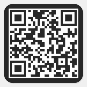 AANGEPASTE QR-CODE VIERKANTE STICKER