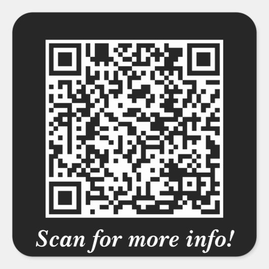 Aangepaste QR-code vierkante Stickers (Voorkant)