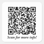 Aangepaste QR-code vierkante Stickers (Voorkant)