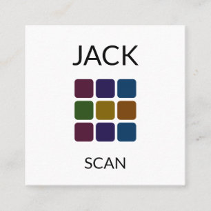Aangepaste QR-code vierkante visitekaart Visitekaartje