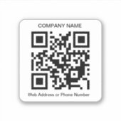 Aangepaste QR-code Vinyl Sticker (Voorkant)