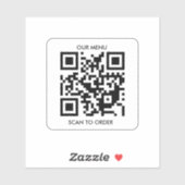 Aangepaste QR-code Vinyl Sticker (Vel)