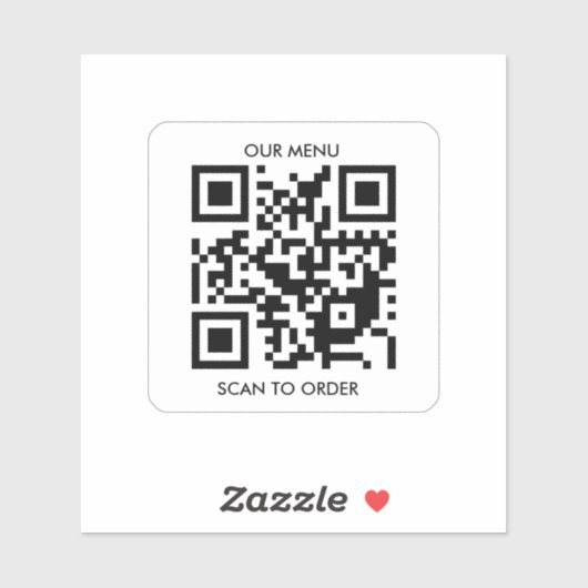 Aangepaste QR-code Vinyl Sticker (Vel)