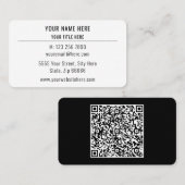 Aangepaste QR Code Visitekaartje Ontwerp uw eigen (Voorkant / Achterkant)