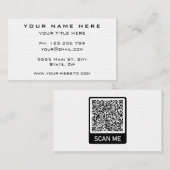 Aangepaste QR-code Visitekaartje uw eigen ontwerp (Voorkant / Achterkant)
