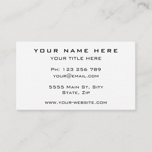 Aangepaste QR-code Visitekaartje uw eigen ontwerp (Voorkant)