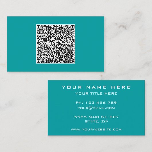 Aangepaste QR-code Visitekaartje uw eigen ontwerp (Voorkant / Achterkant)