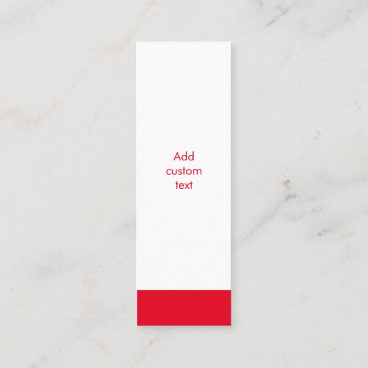 aangepaste qr-code voor bedrijven eenvoudige rode  mini visitekaartje (Achterkant)