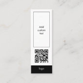 aangepaste qr-code voor bedrijven eenvoudige witte mini visitekaartje (Voorkant)