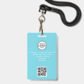 Aangepaste QR-code voor bemanningslid evenement Bl Badge (Achterkant met lanyard)