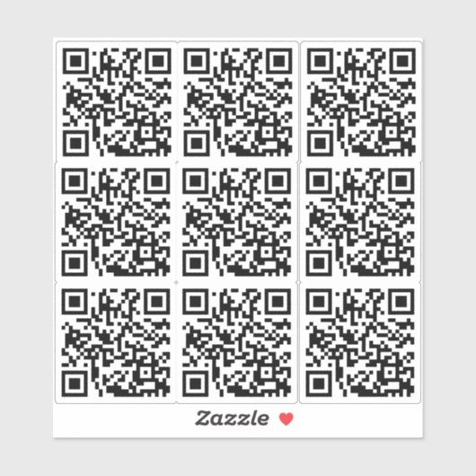 Aangepaste QR-code voor Business & Marketing Aange Sticker (Vel)