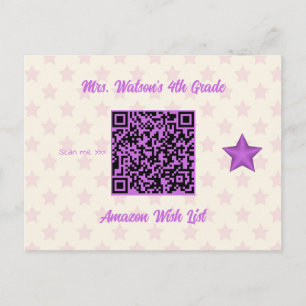 Aangepaste QR-code voor de verlanglijst van de lee Briefkaart
