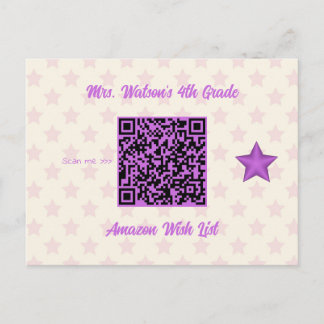 Aangepaste QR-code voor de verlanglijst van de lee Briefkaart