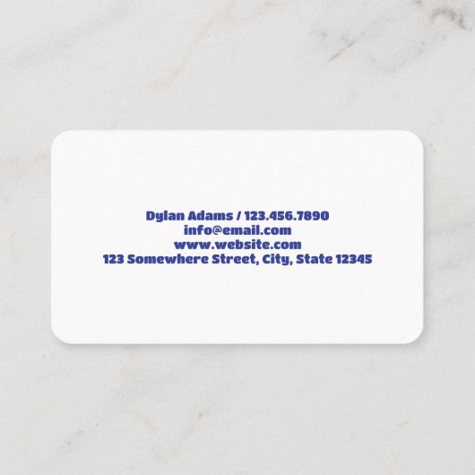 Aangepaste QR-code voor fysiotherapie Visitekaartje (Achterkant)