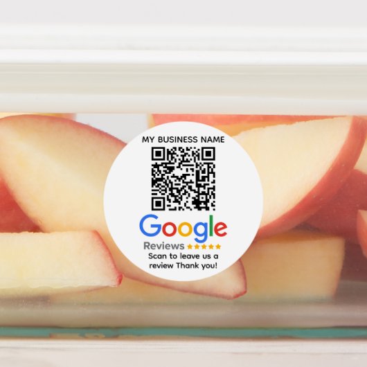 Aangepaste QR-code voor GOOGLE REVIEWS met bedrijf Labels (Aangebracht)