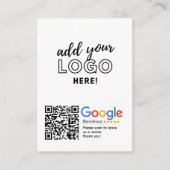 Aangepaste QR-code voor GOOGLE REVIEWS met merknaa Informatiekaartje (Voorkant)