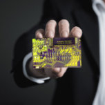 Aangepaste QR-code voor groene, moderne printkaart Visitekaartje<br><div class="desc">Het ontwerp van de oogy pcb met naam,  functie,  en code QR om te personaliseren.</div>